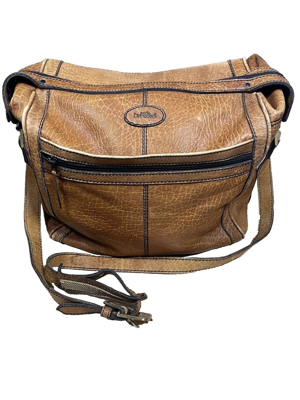VTG Goldpfeil Caracciola Tan Buffalo Leather Expand Executive Flight Travel Bag